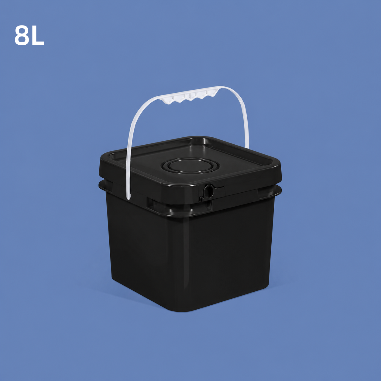 pp正方形桶-8L-黑色